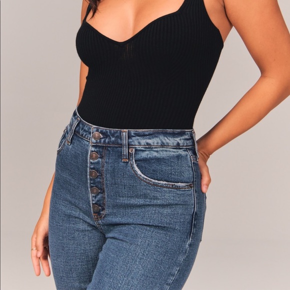 〰️ abercrombie high rise curve love mom jean - Picture 3 of 9